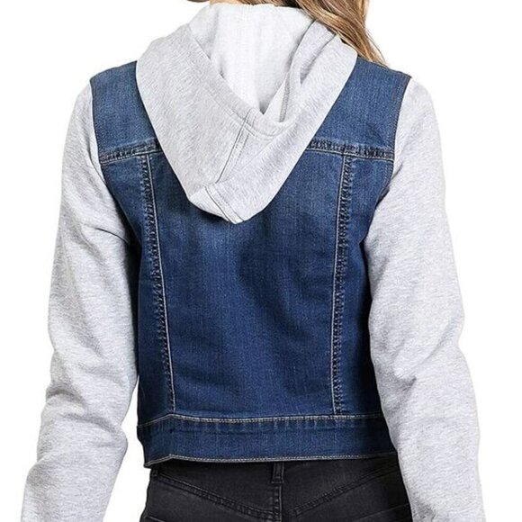 Wax Jean Denim Hoodie Jacket Junior Size Large NWT - Picture 4 of 16